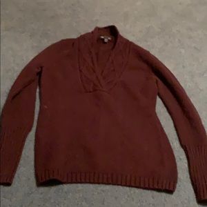 Gap purple deep v sweater
